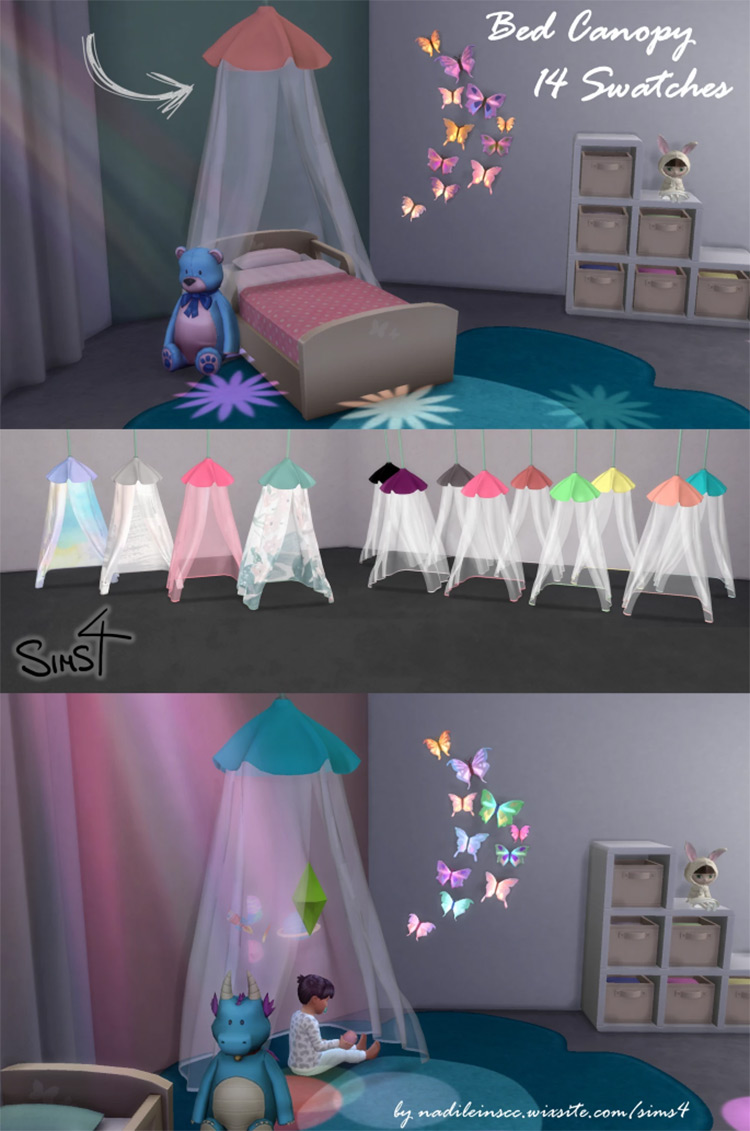 Best Sims 4 Canopy Bed CC   Mods  All Free    FandomSpot - 71