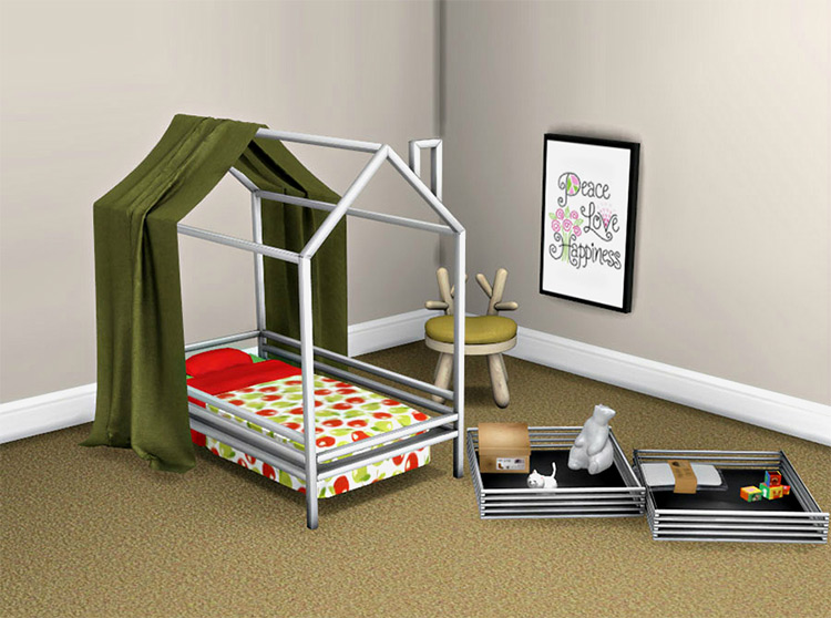 bed and desk frame sims 4 cc