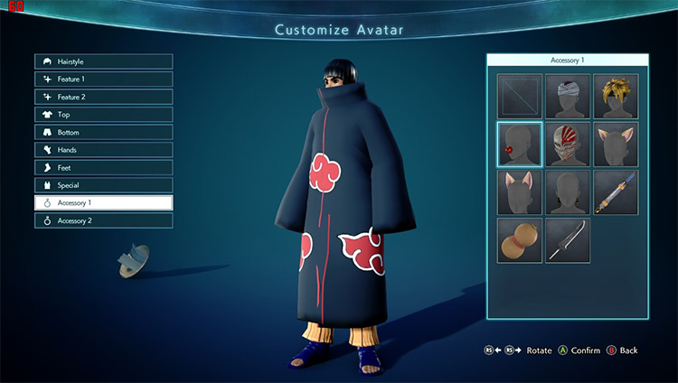 Akatsuki Cloak & Hat mod for Jump Force game