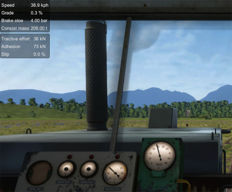 Heads-up Display Derail Valley mod screenshot