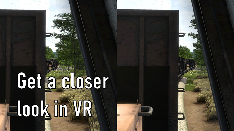 VR Camera Zoom mod for Derail Valley