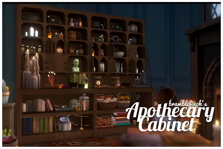 Apothecary Cabinet Sims 4 CC screenshot