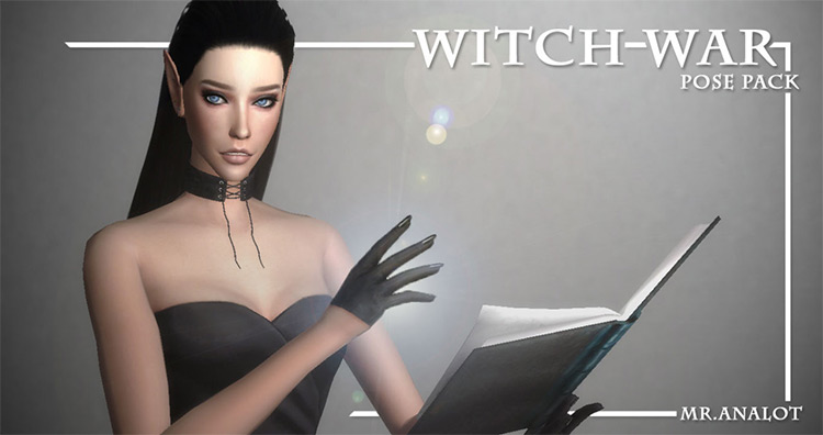 Witch War Poses Pack Sims 4 CC