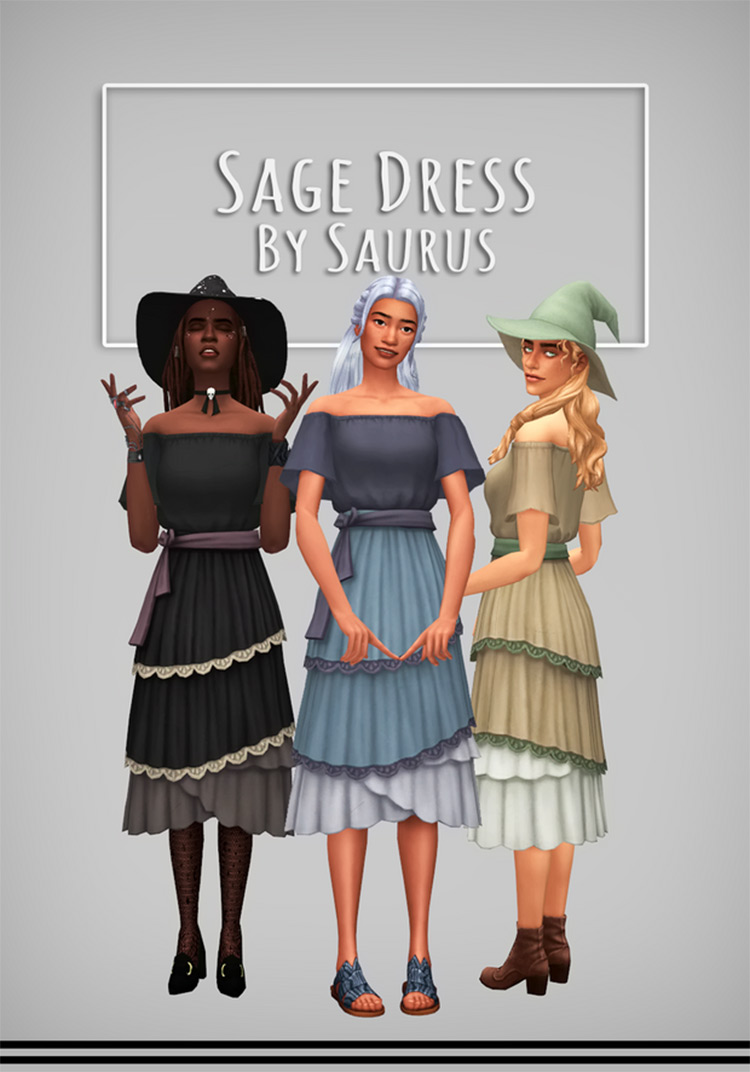 Sims 4 Cc Witch Dress Simfileshare Sims 4 Dresses Sim - vrogue.co