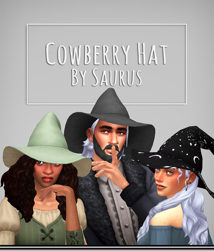 Cowberry Hat Sims 4 CC screenshot