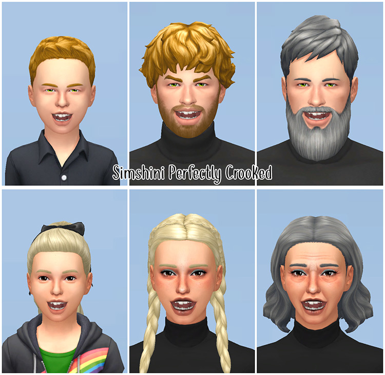 Perfectly Crooked Teeth by Simshini TS4 CC