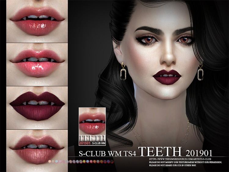 Sims 4 Teeth And Lip Cc Mods Alpha Maxis Match Snooty