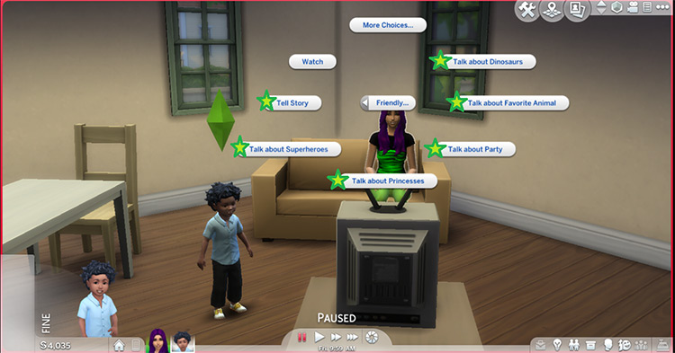 interactions not appearing on new mesh sims 4