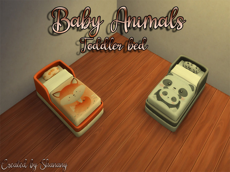 Baby Animals Toddler Beds by Shanany Sims 4 CC