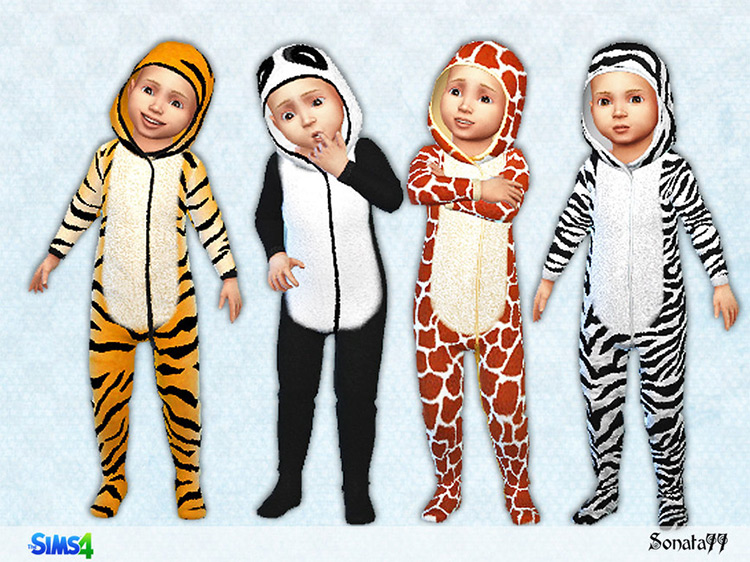 S77 Toddler 02 Funny Animal Onesies by Sonata77 Sims 4 CC