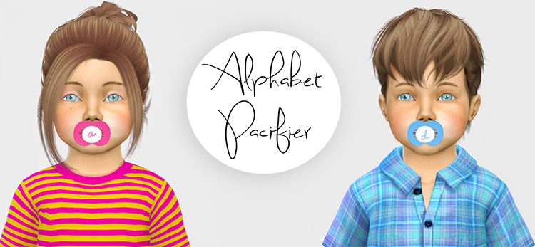 Alphabet Pacifier by Simiracle Sims 4 CC