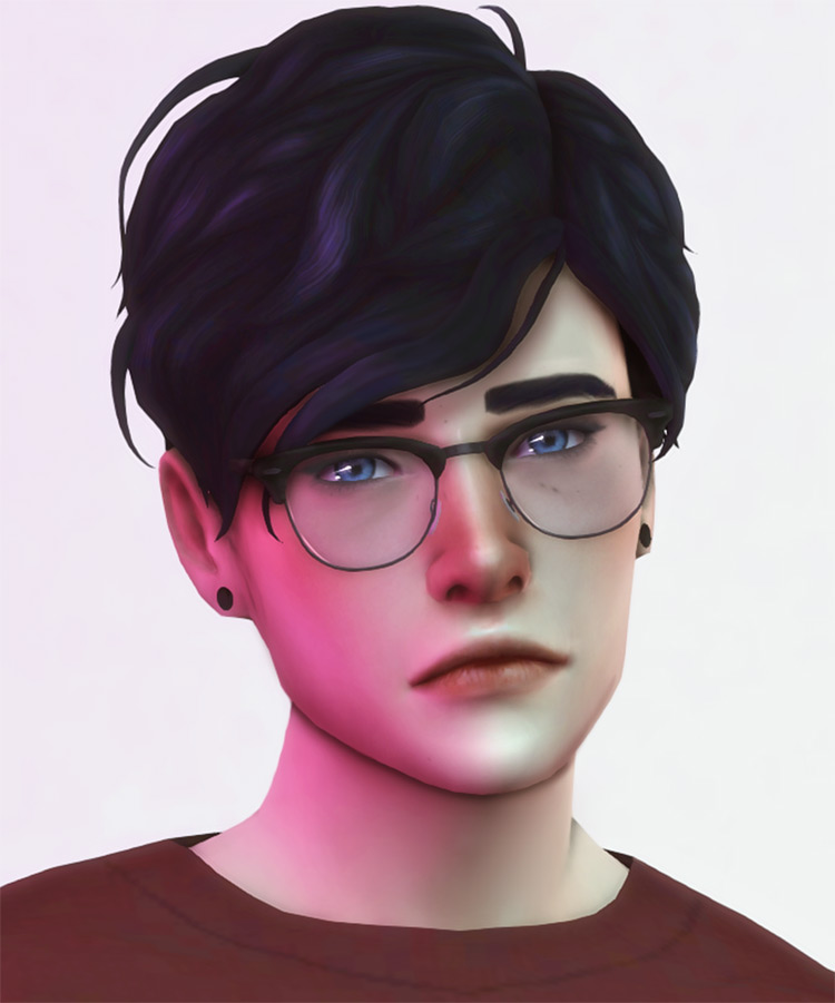 sims 4 cc short hair fluffy