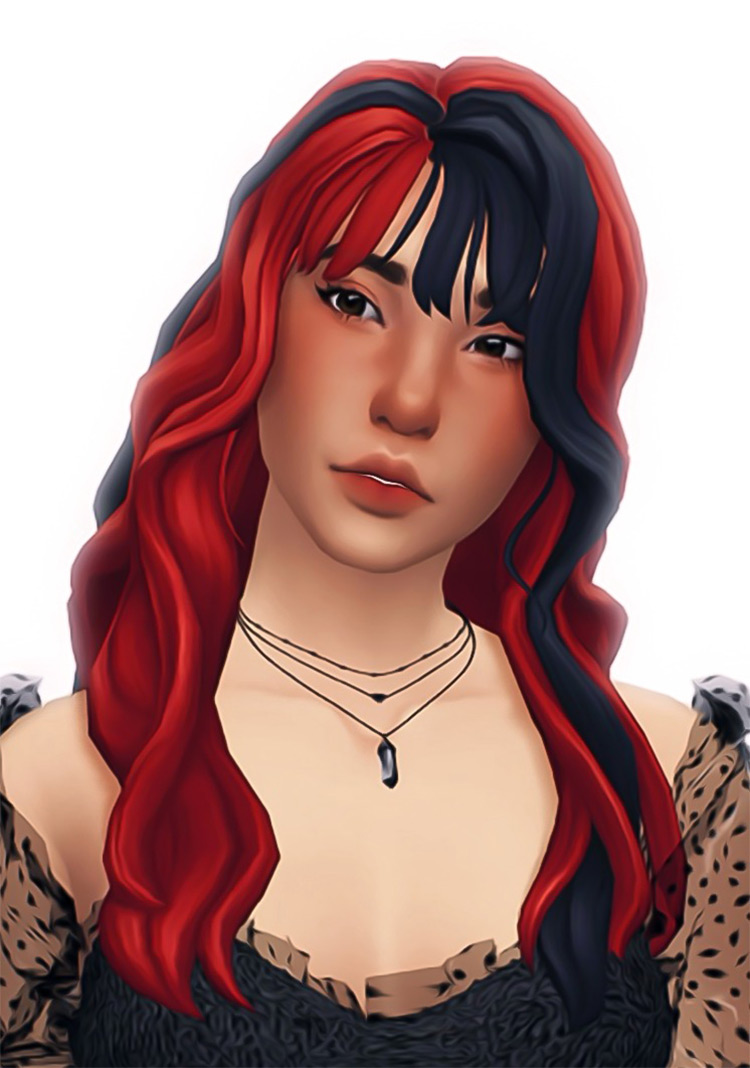 sims 4 long wavy hair cc