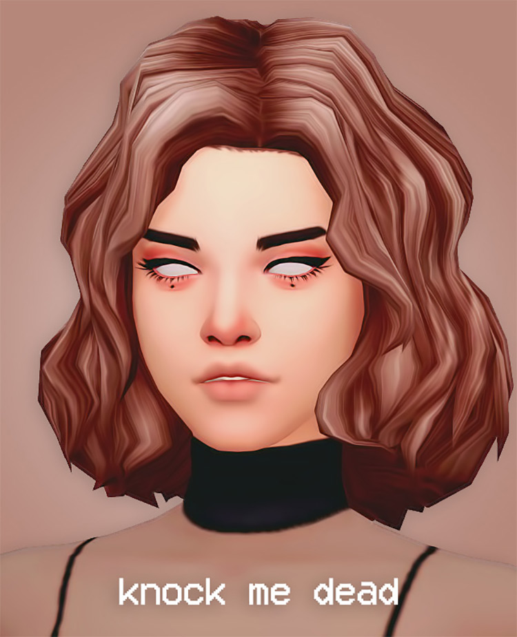 sims 4 maxis match long wavy hair cc