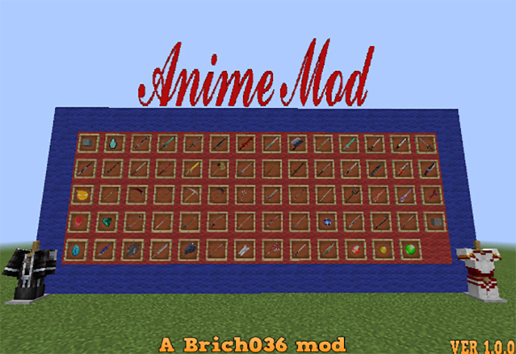 Anime Mod (Weapons) for Minecraft