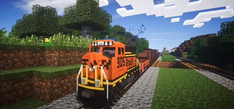 Modded Minecraft Train Screenshot