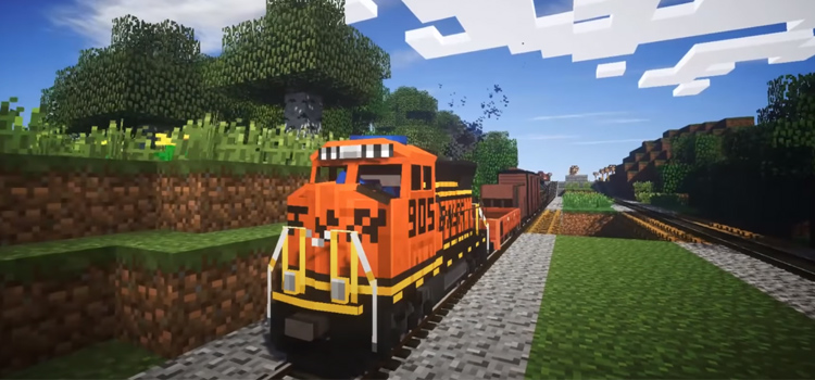 minecraft giant on train