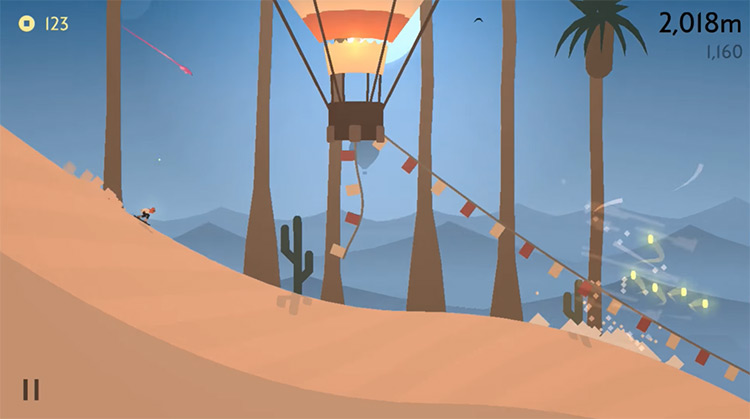 Alto’s Odyssey gameplay screenshot