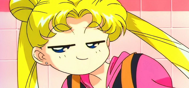 Smug Smiling Usagi Tsukino in Sailor Moon Anime