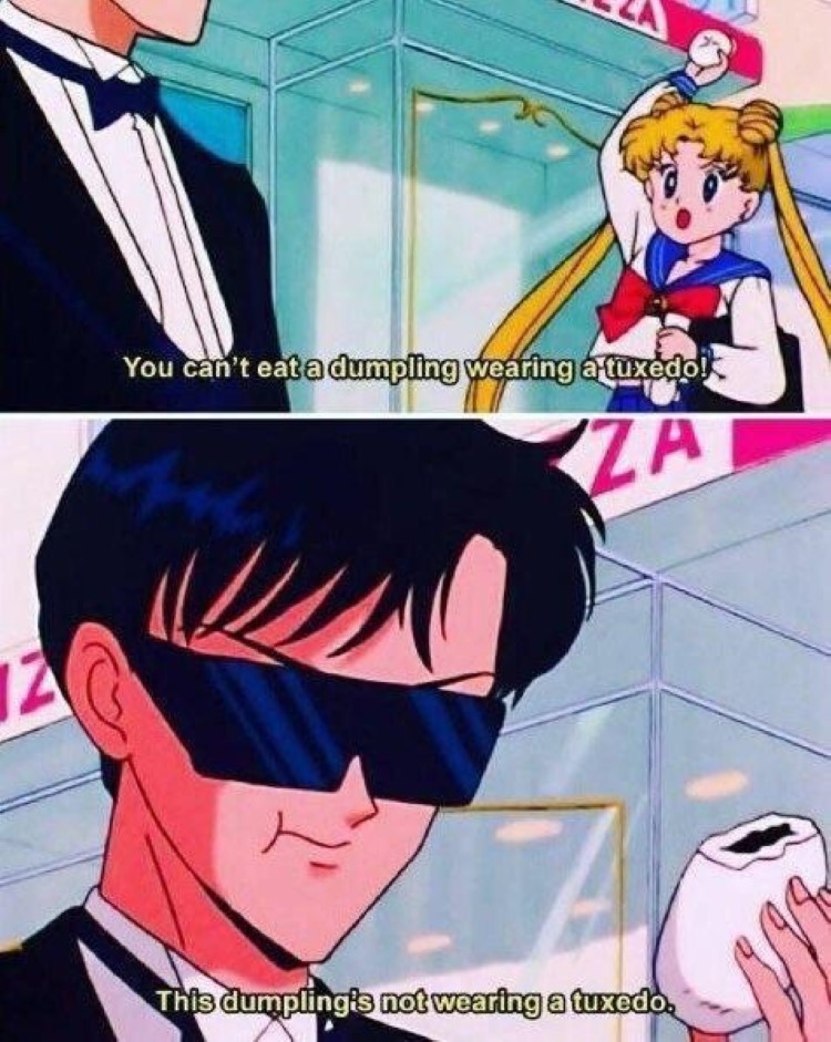 Tuxedo dumplings Sailor Moon meme