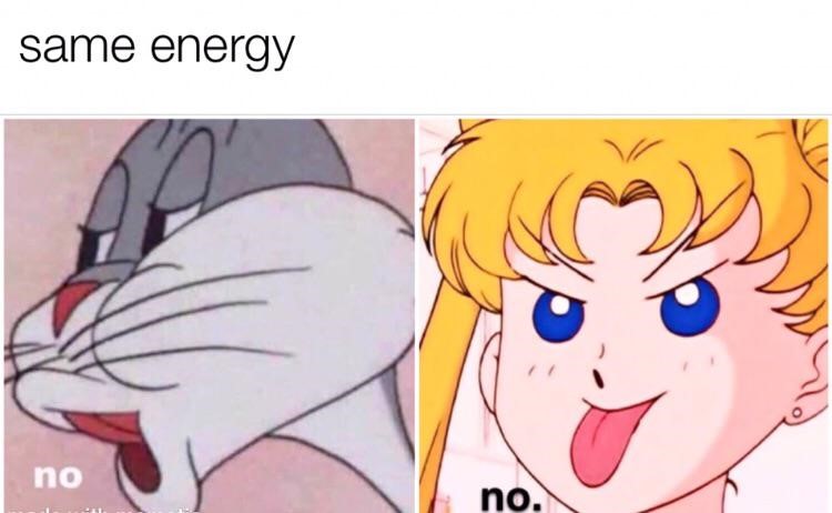 Same energy - Sailor Moon and Bugs No Meme