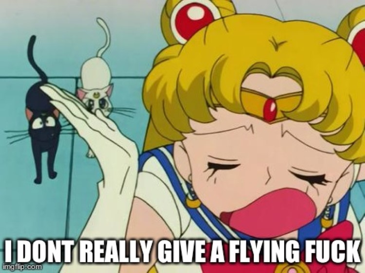 I dont give an eff Sailor Moon meme