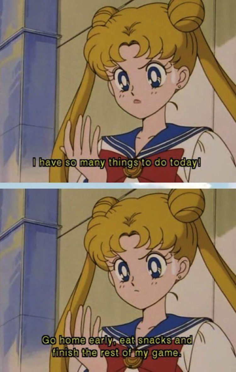 I have so many things to do - Sailor Moon meme
