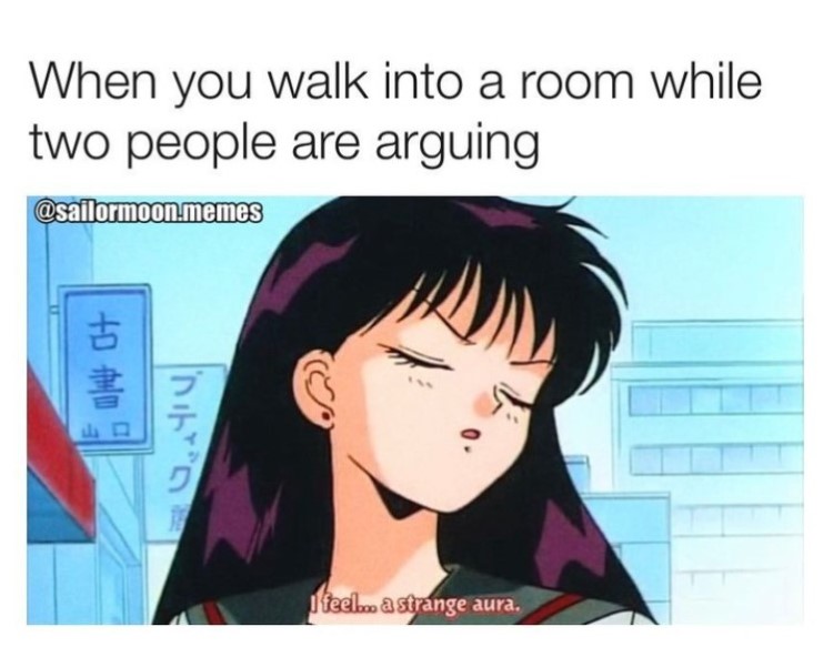 Walk into a room when people are arguing meme
