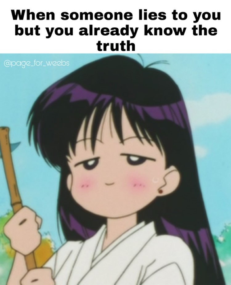 When someone lies to you but you know the truth meme