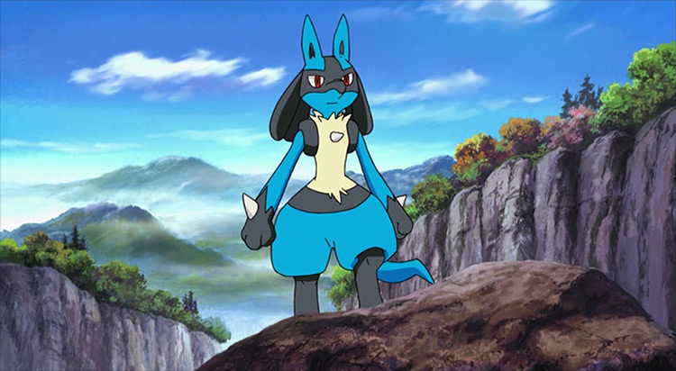 Lucario Pokémon anime screenshot