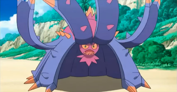 Toxapex Pokémon anime screenshot