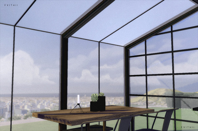 Mini Greenhouse Window Set Sims 4 CC screenshot