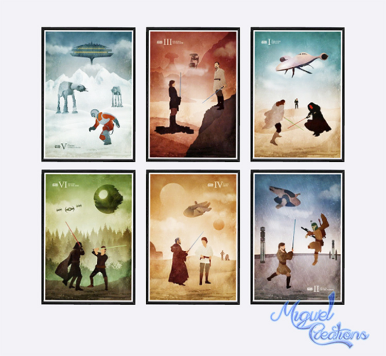 Star Wars Art Collection CC for The Sims 4