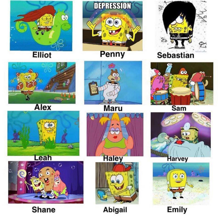 Stardew NPCs as SpongeBob meme