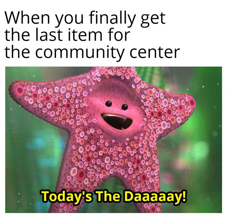 Last item for community center Stardew meme