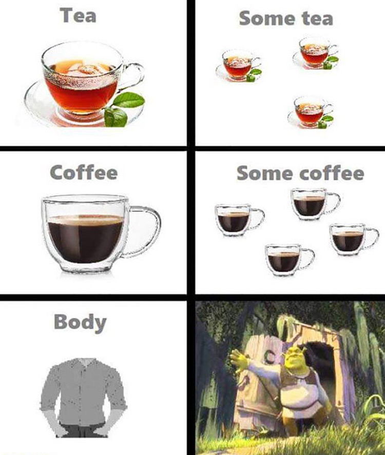 Some tea, some coffee, some body meme