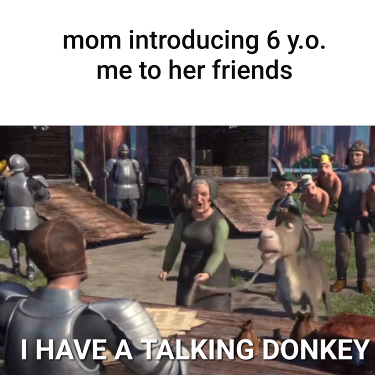 I have a talking donkey meme