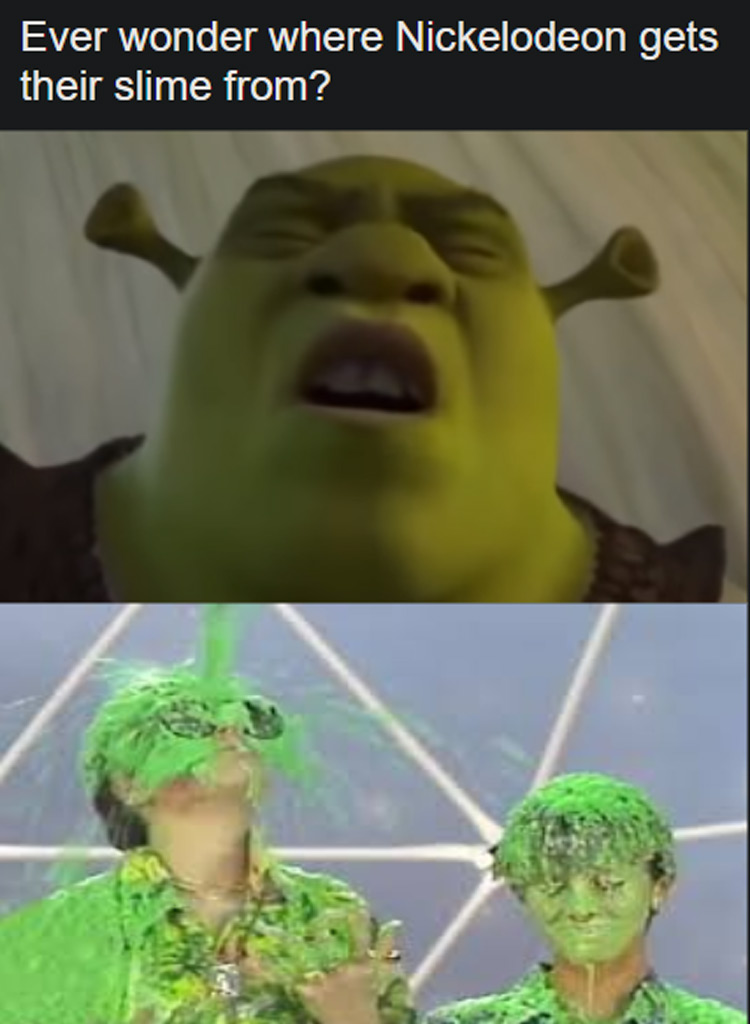Ever wonder what Nickelodeon slime is? meme