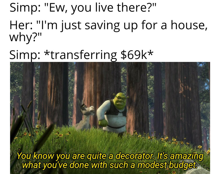 Transferring money Shrek meme