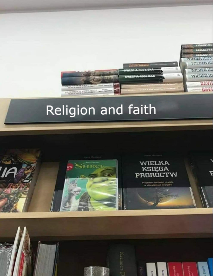 Religion and faith Shrek meme