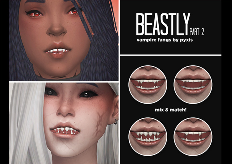 vampire fang mod sims 4