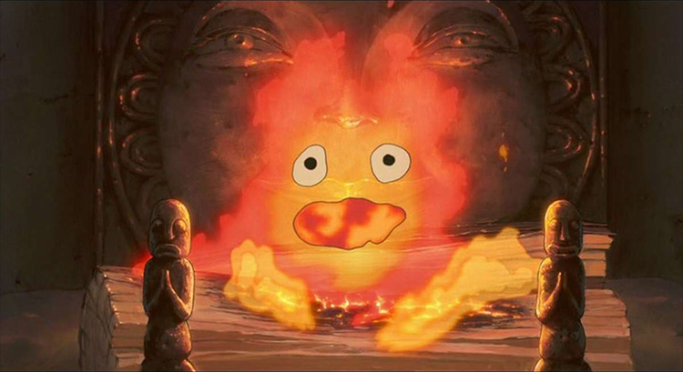 Calcifer Howl's Moving Castle Studio Ghibli anime