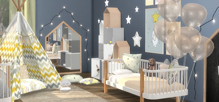 TS4 Evalina Nursery Crib CC Screenshot