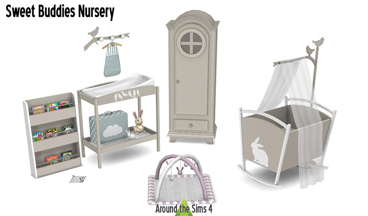 Baby accessesories Sweet Buddies Nursery Sims 4 Mod