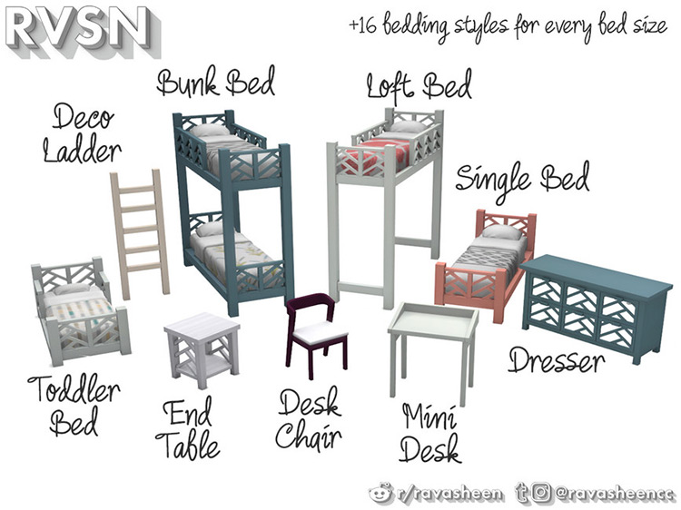 Sims 4 Bunk Bed CC   Mods For All Ages   FandomSpot - 15