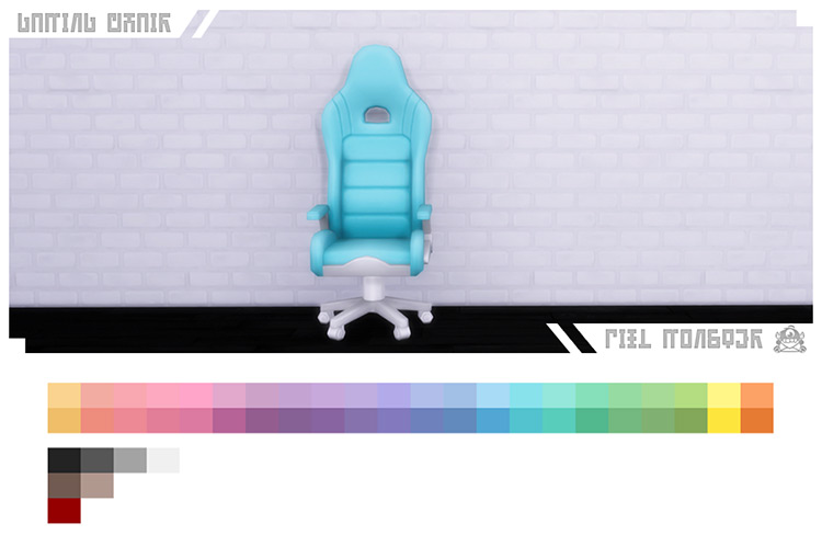 Gaming Chair Sims 4 CC palette samples