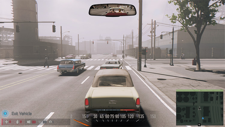 No Rear View Mirror Speedometer Mod screenshot