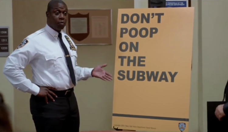 Dont poop subway B99