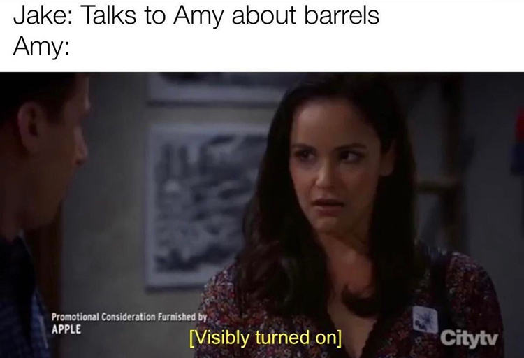 Barrels talking with Amy