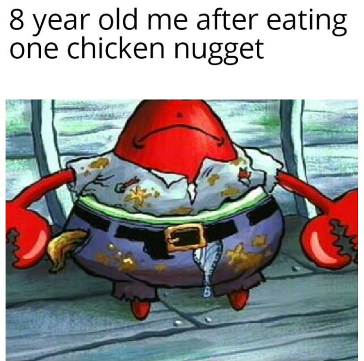 Kids eating chicken mcnuggets meme